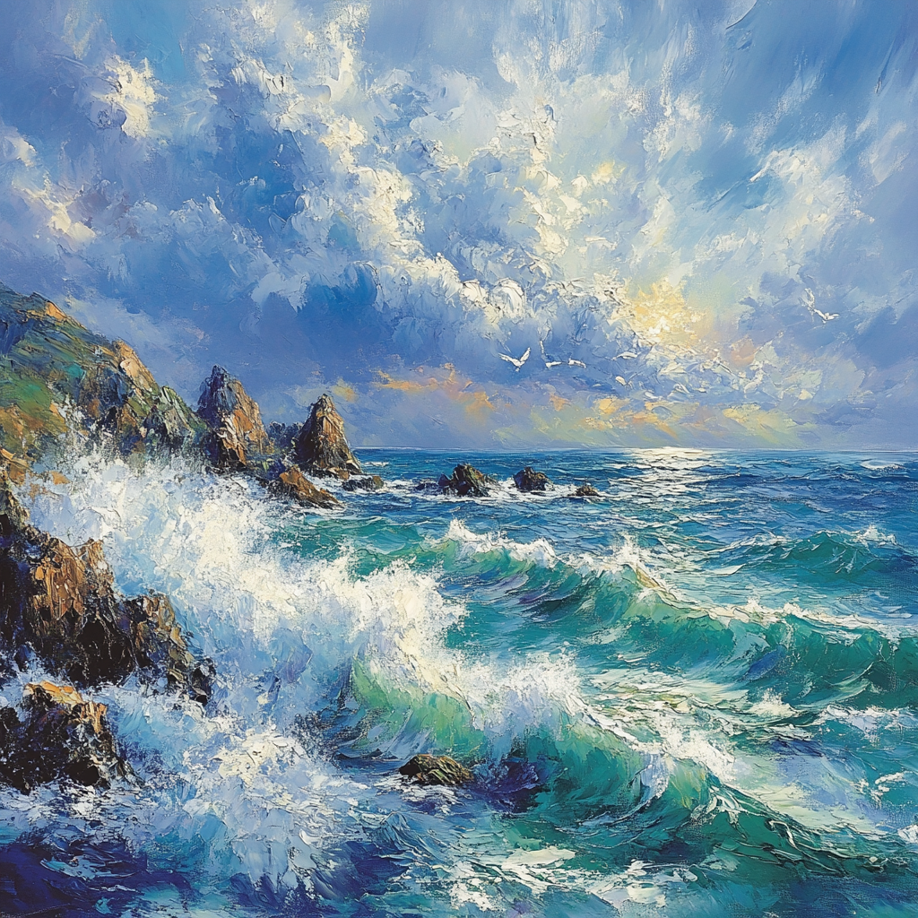 Emily Carr Inspired Stormy Pacific Coast Painting by numbers kit