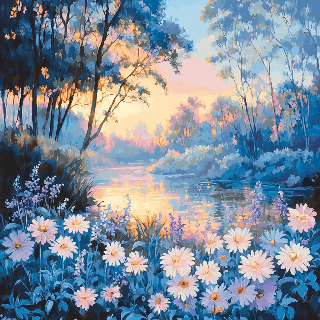 Monet Inspired Twilight Garden Painting by numbers kit