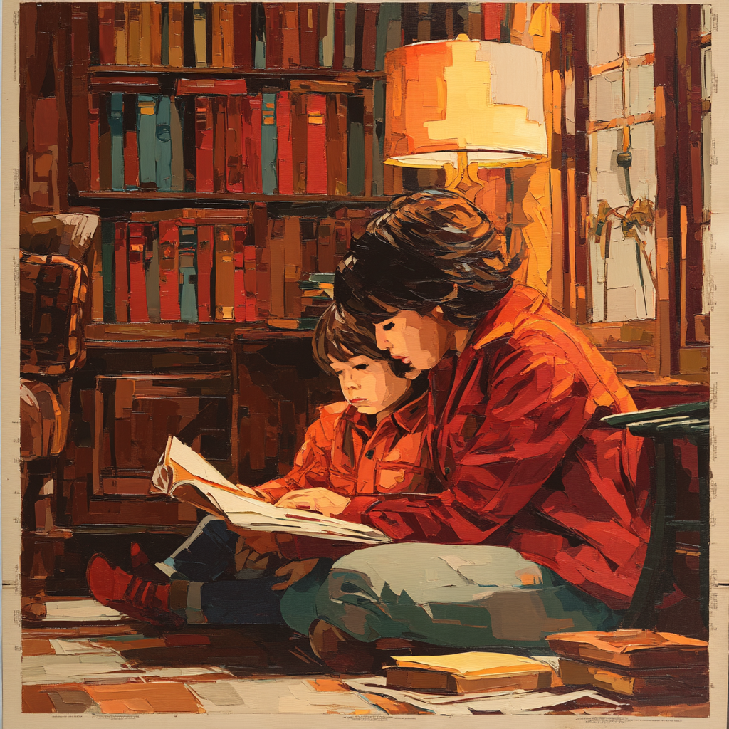 Library Of Love With Mom Numbered Painting Kits