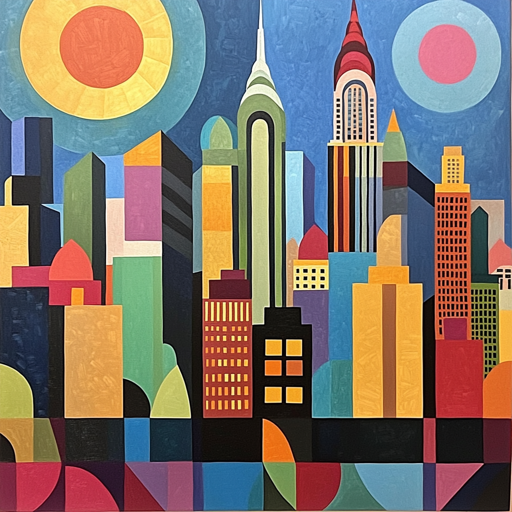 Fernand Léger Inspired Metropolis Rhythm DIY Paint By Numbers