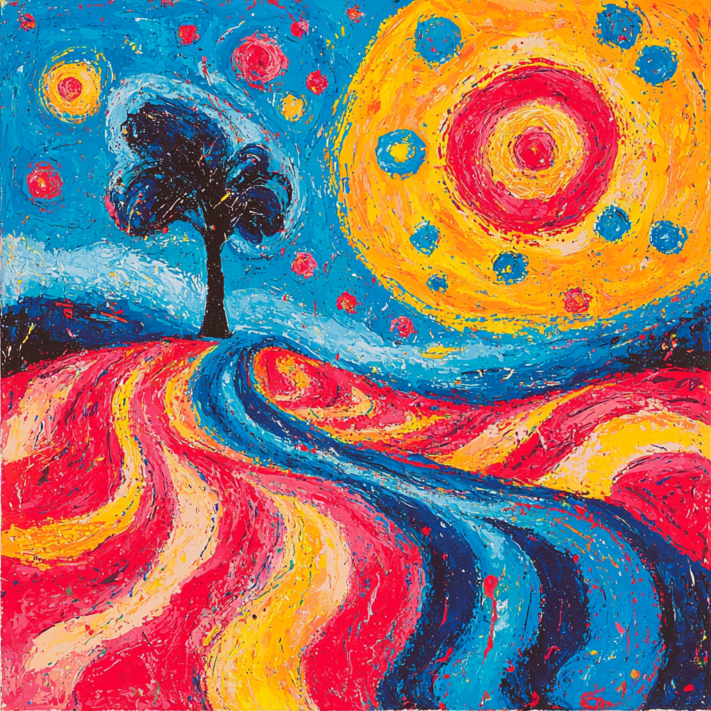 Joan Miró Inspired Whimsical Weather Patterns Painting Number Kit