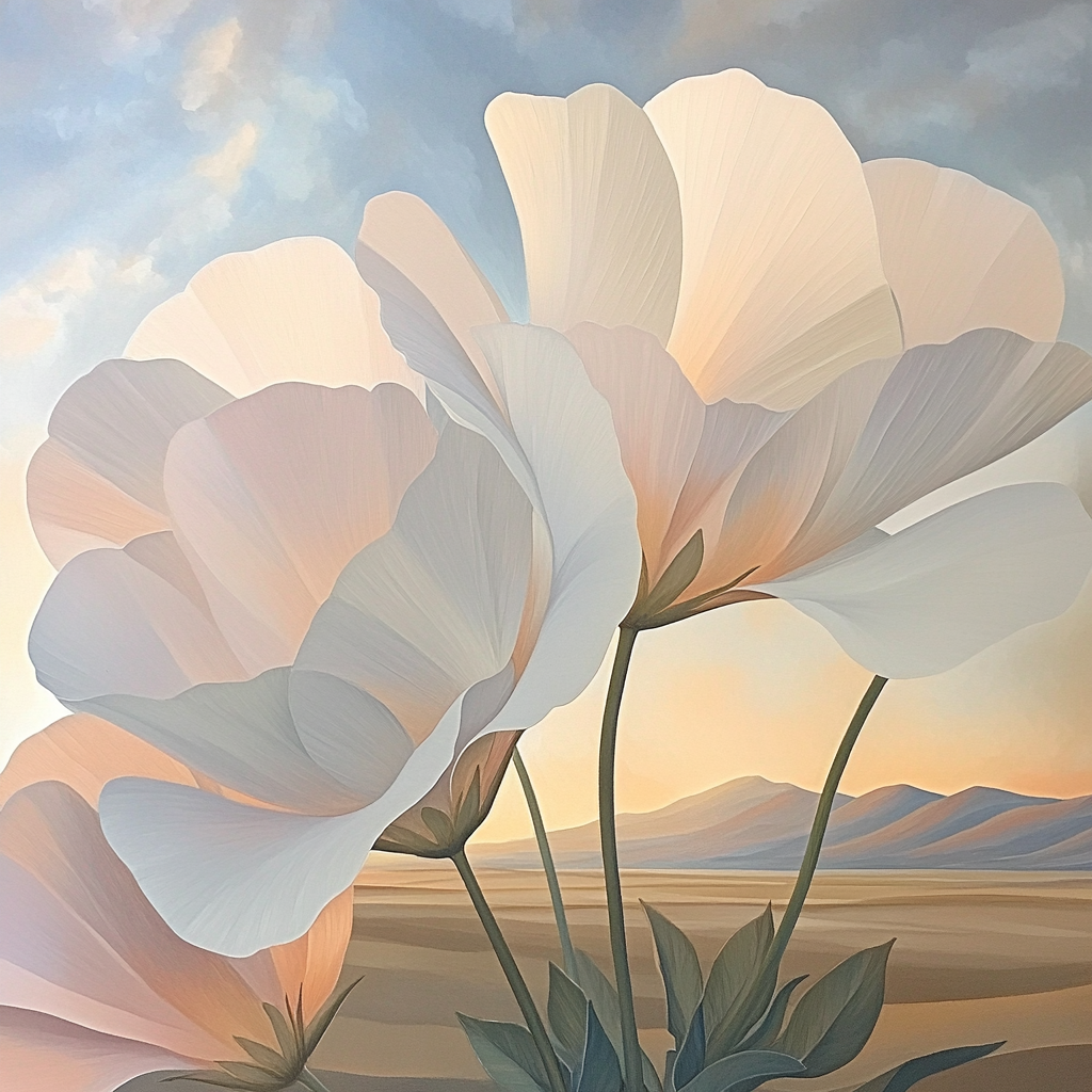 Georgia OKeeffe Inspired Desert Blooms paint by number