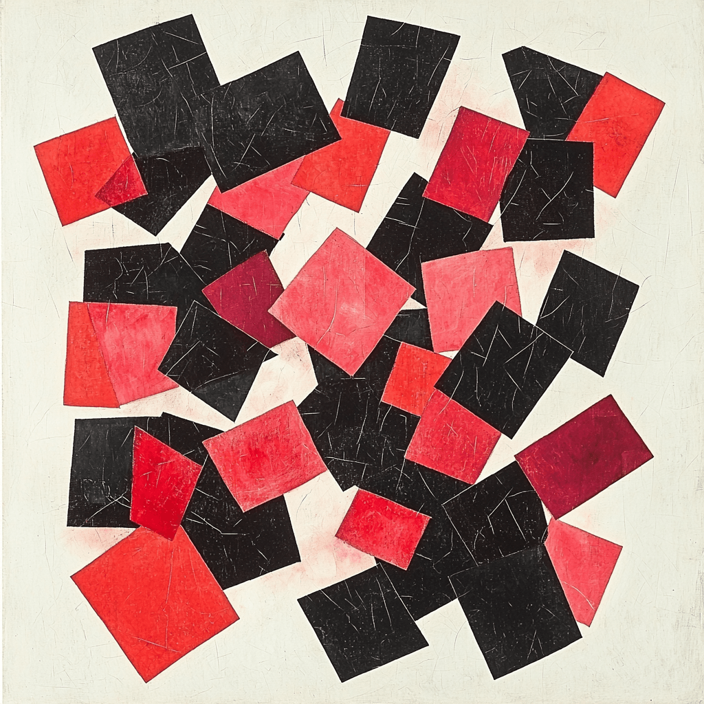 Kazimir Malevich Inspired Fragments Of Form Numbered Painting Kits