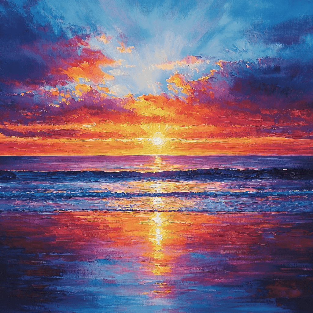 J.M.W. Turner Inspired Eternal Sunset Paint By Color