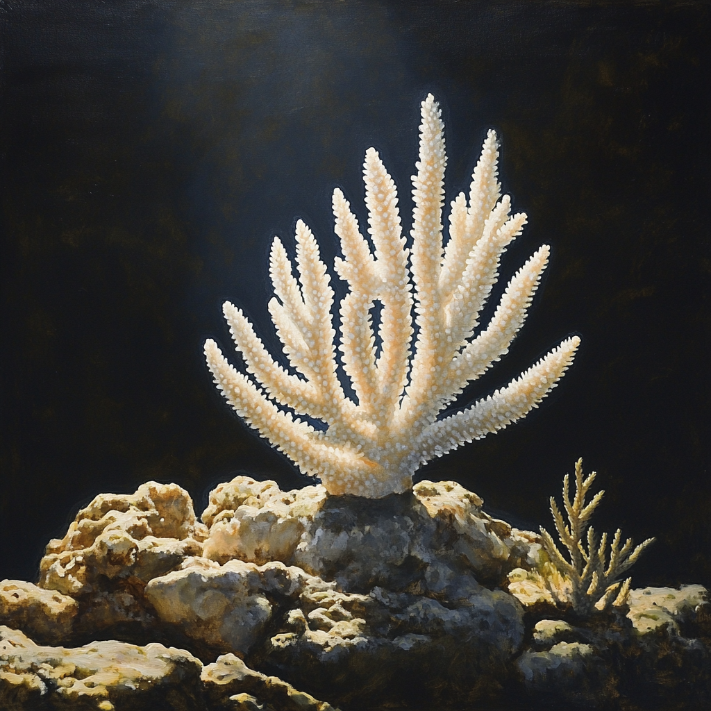 Caravaggio Inspired Oceanic Abyss Coral paint by color