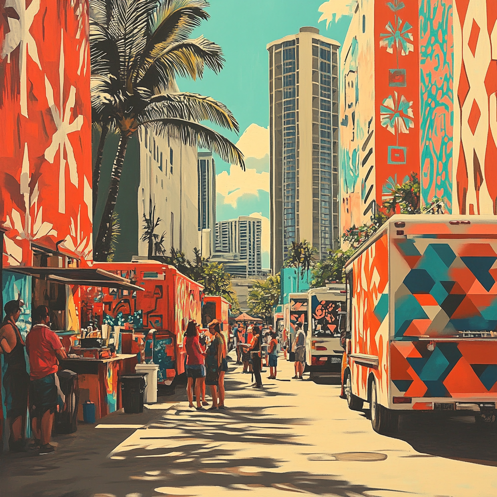 Kakaako Street Art District – Honolulu United States Number painting