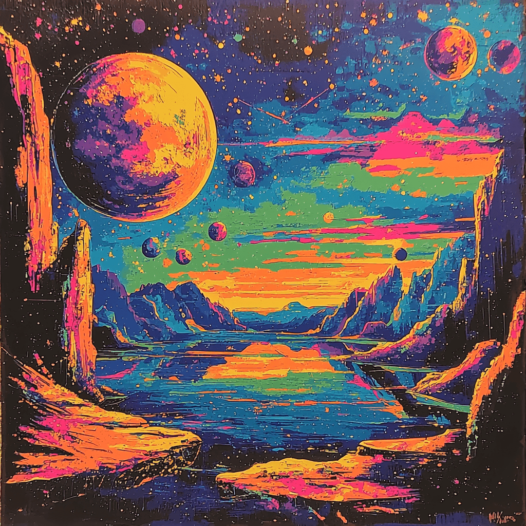 Andy Warhol Inspired Warhol's Galactic Visions Paint By Numbers