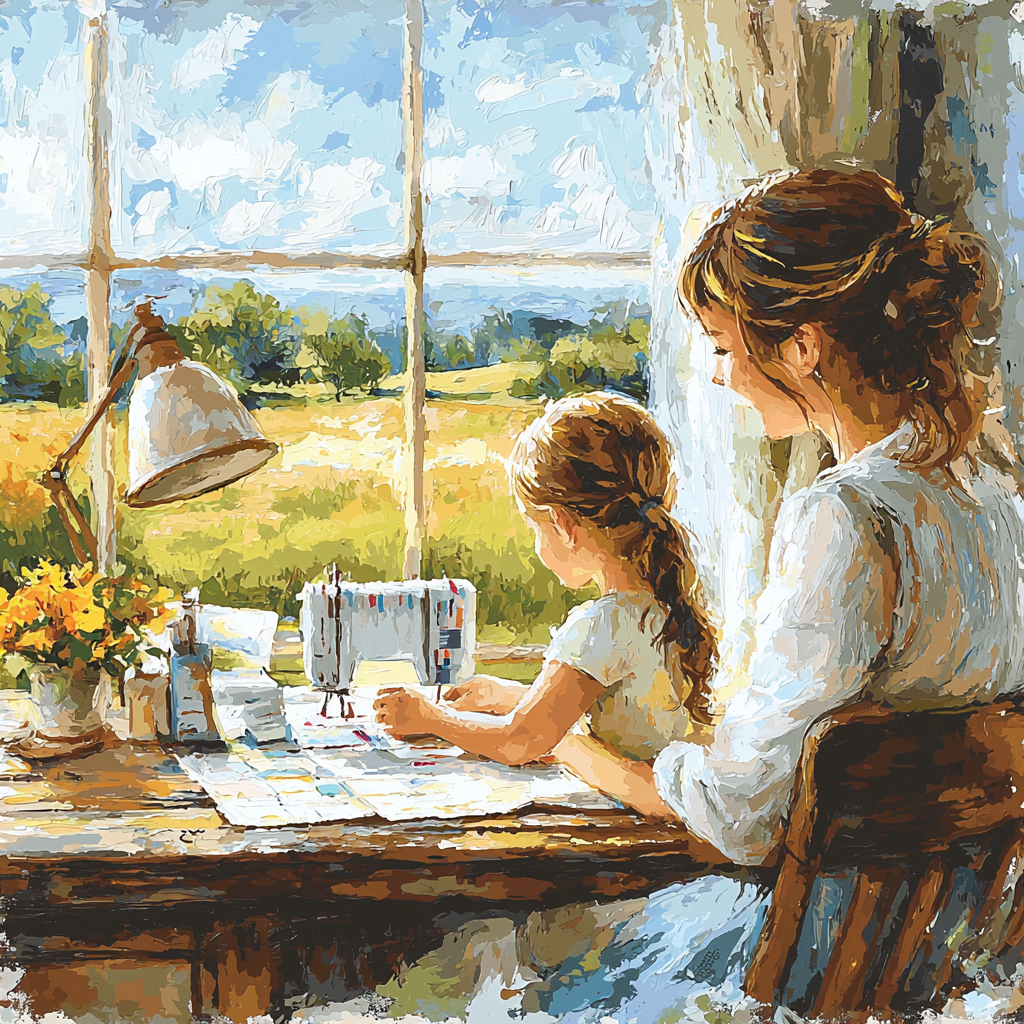 A Mother's Love In Stitches Paint By Color