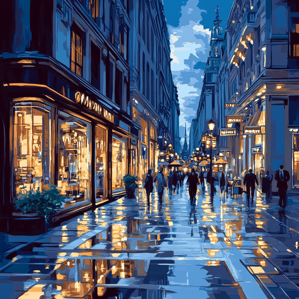 Ginza Neon Streets Tokyo Japan Paint by numbers kits