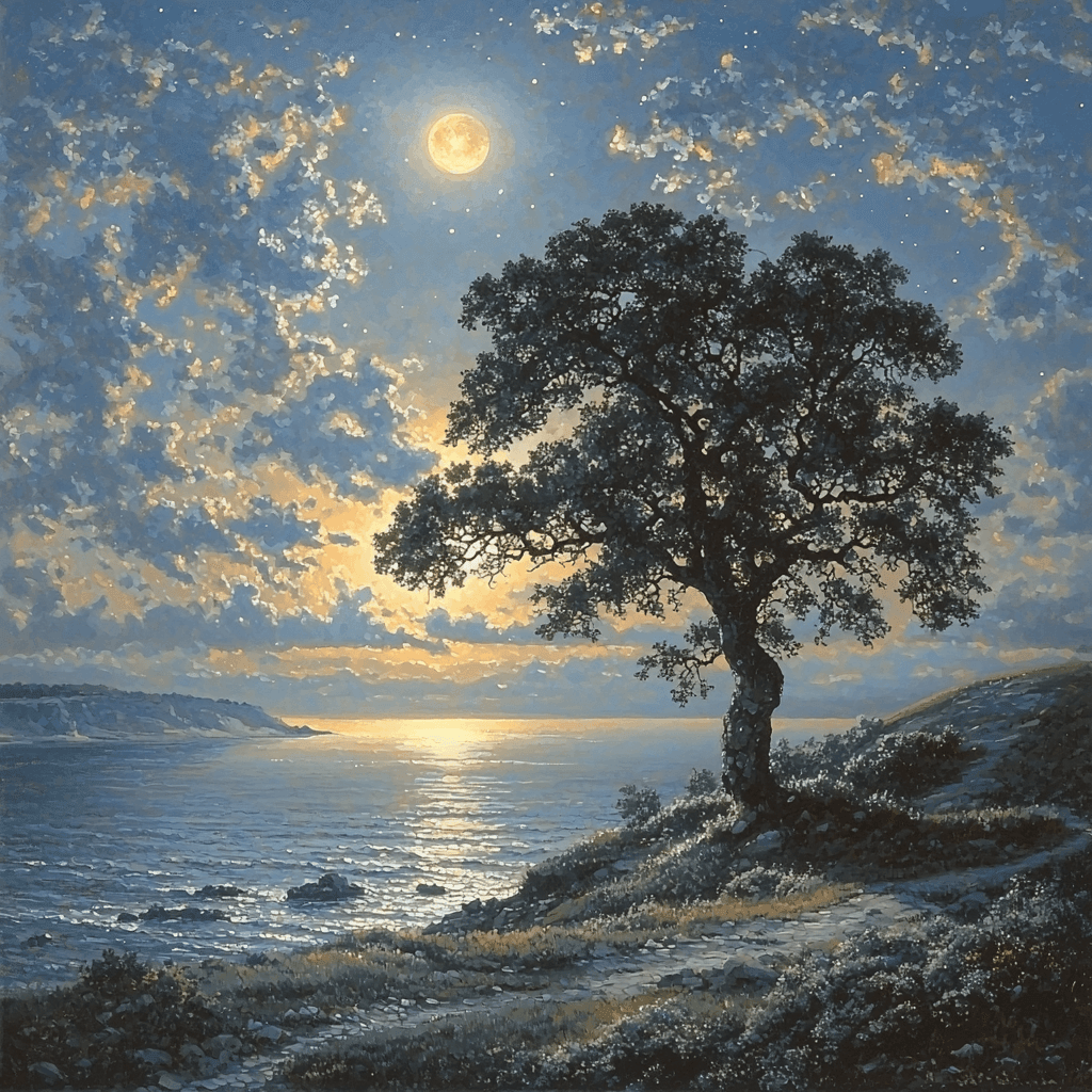 Caspar David Friedrich Inspired Night Sky Symphony Paint By Numbers Art