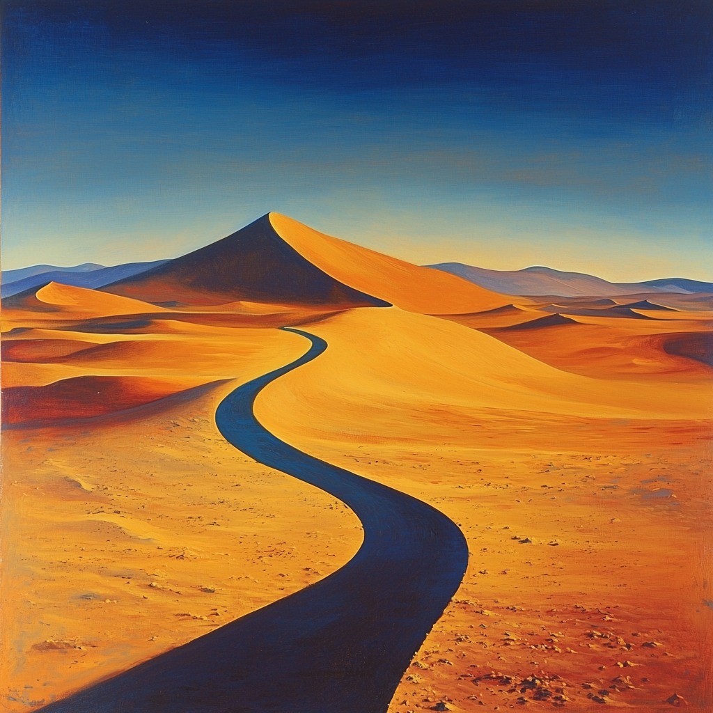 Salvador Dalí Inspired Enigmatic Desert Number Painting