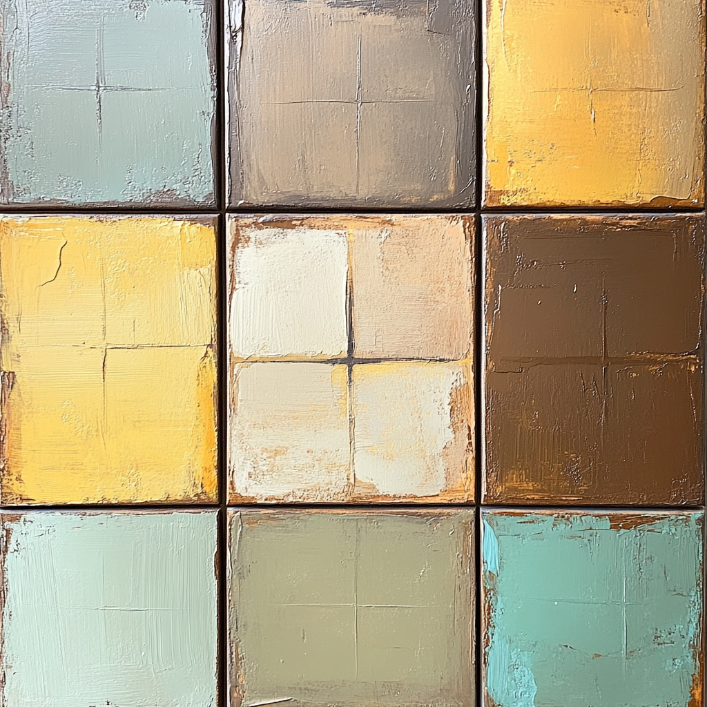 Paul Klee Inspired Celestial Ledger paint by color