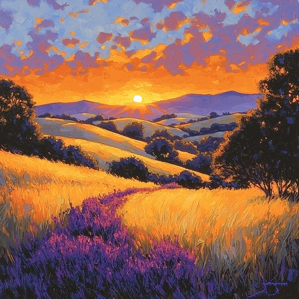 Sunset Serenade For Mom Paint By Color