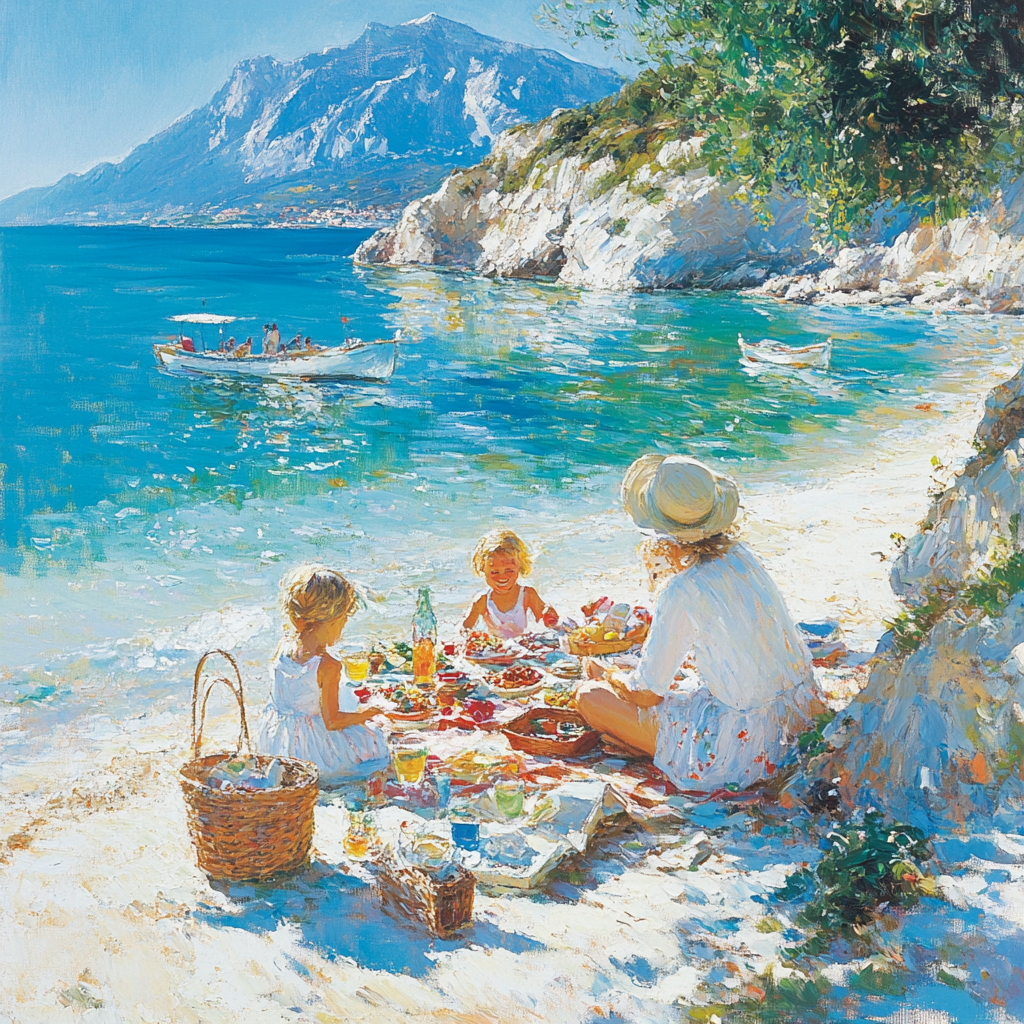 Joaquín Sorolla Inspired Beach Picnic Paint by numbers kits