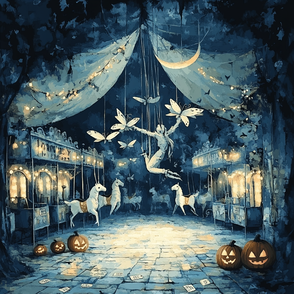 Midnight Carnival Of Paper Moths Paint by numbers art