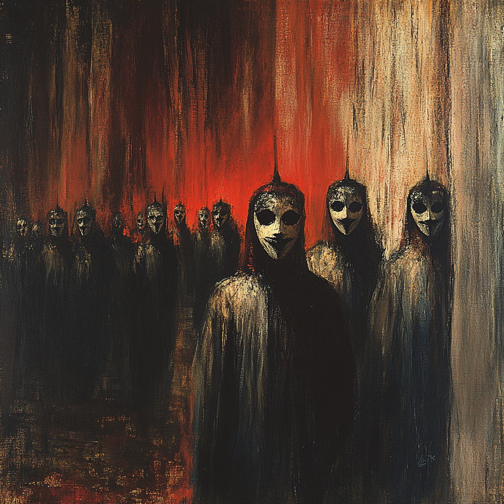 Goya Inspired Carnival Of Masks painting number kit