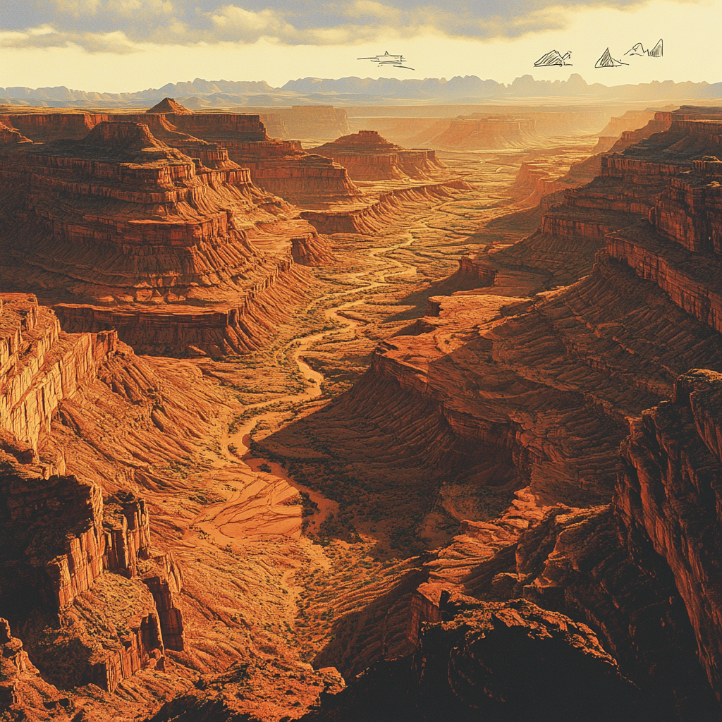 Michelangelo Inspired Canyon Serpentine Number painting