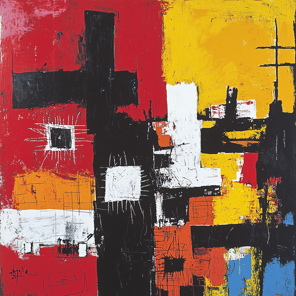Jean-Michel Basquiat Inspired Abstract Unity Paint By Numbers