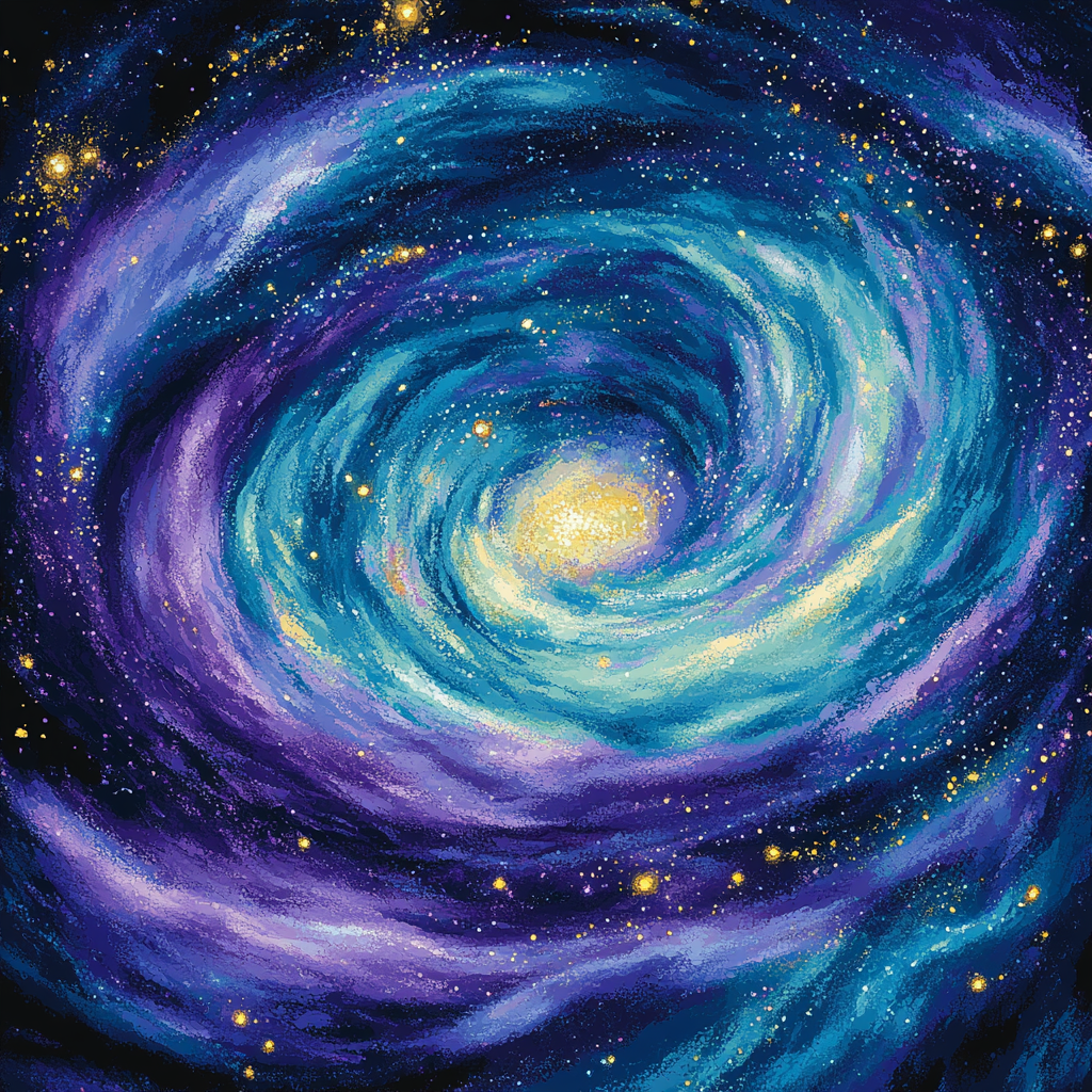 Georges Seurat Inspired Cosmic Kaleidoscope Painting by numbers kit