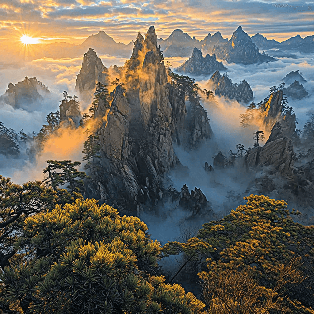 Huangshan (Yellow Mountains) Paint By Color