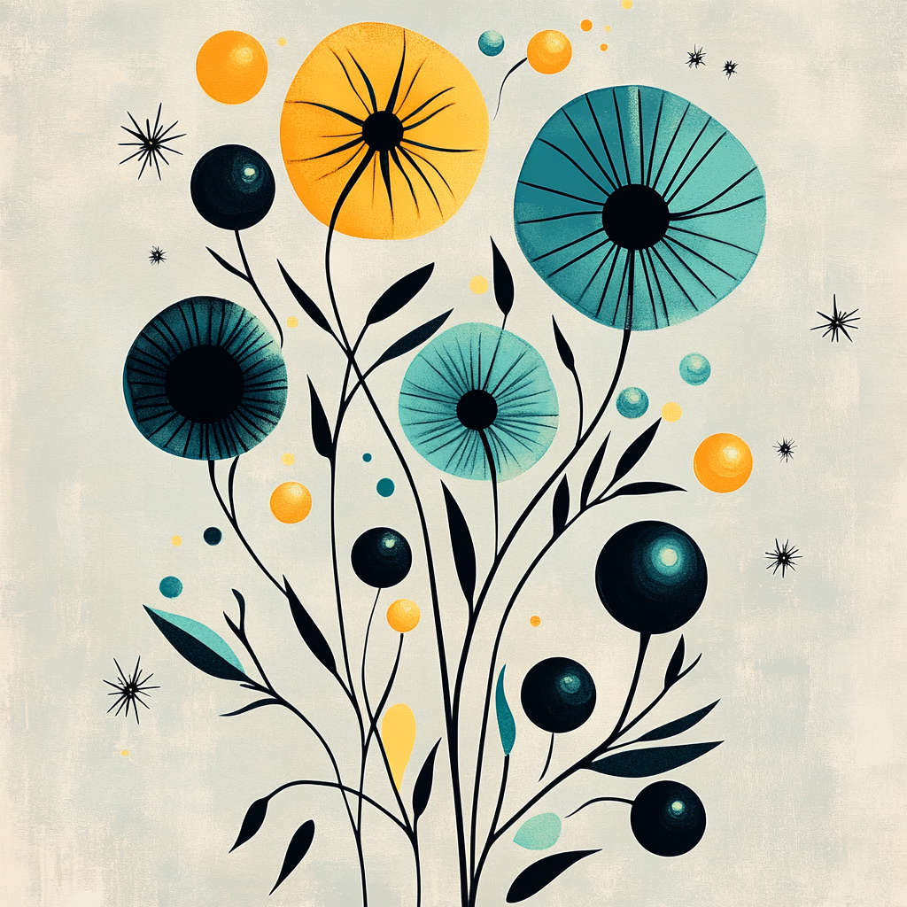 Joan Miró Inspired Dream Garden Numbered painting kits