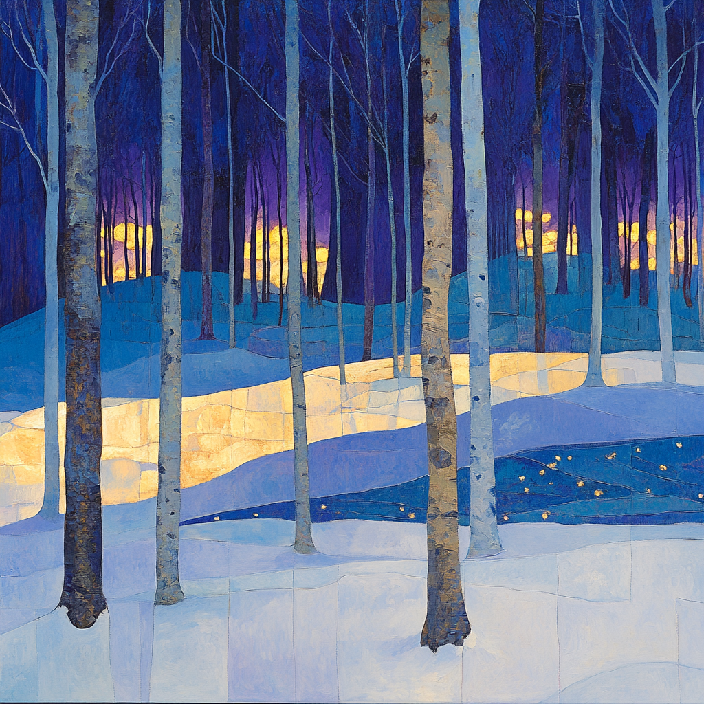 Marianne Von Werefkin Inspired Winter Forest painting number kit