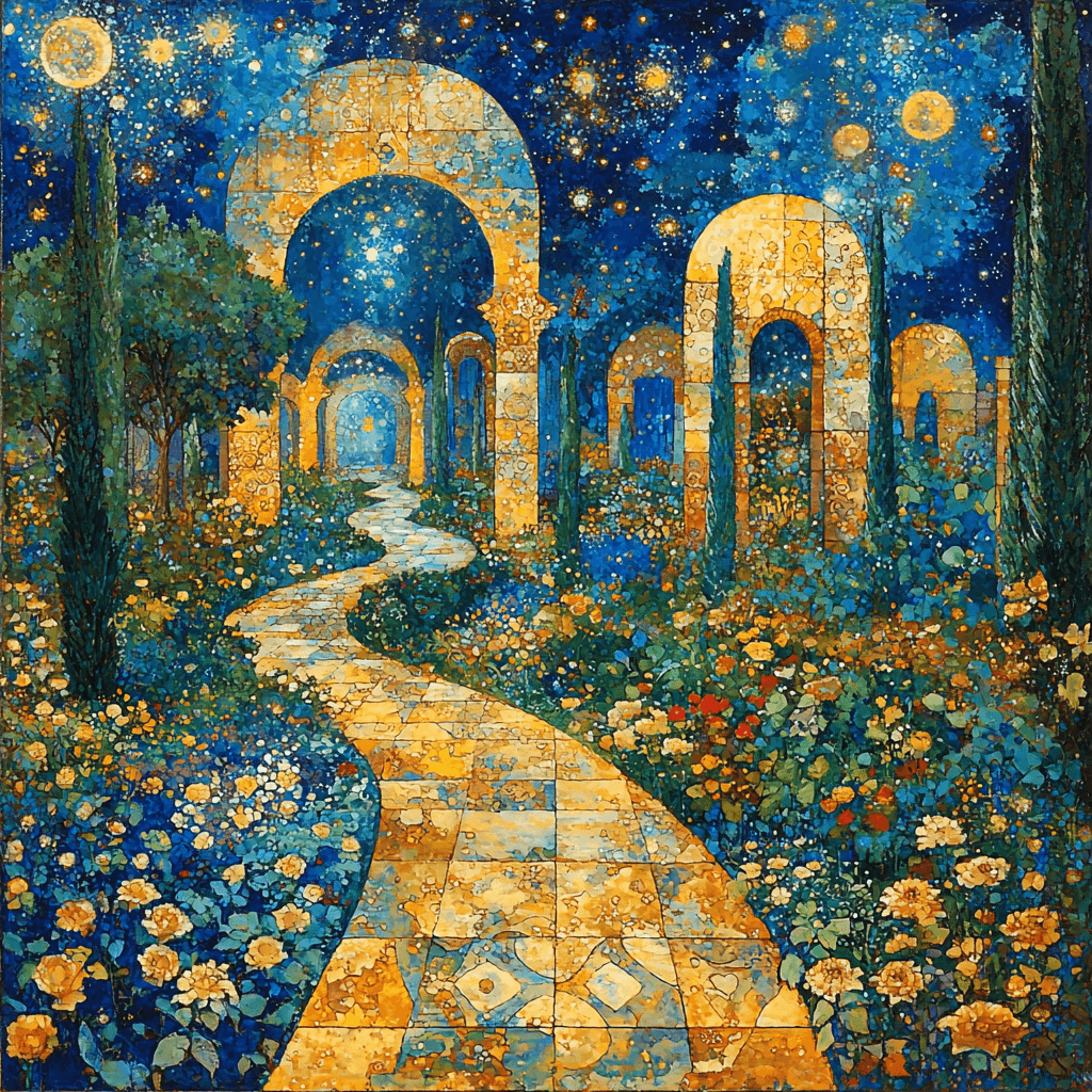 Gustav Moreau Inspired Mystical Celestial Garden Numbered Painting Kits