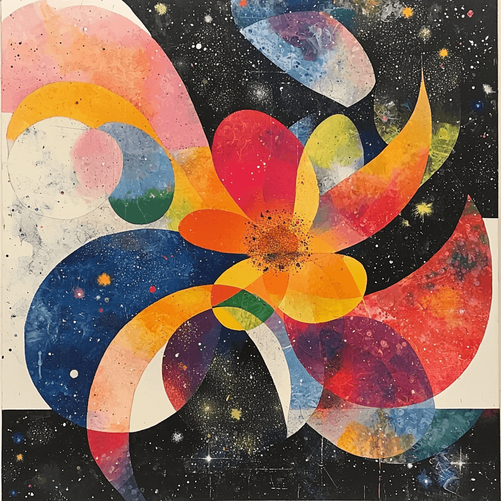 Joan Miró Inspired Cosmic Floral Dance Painting Number Kit