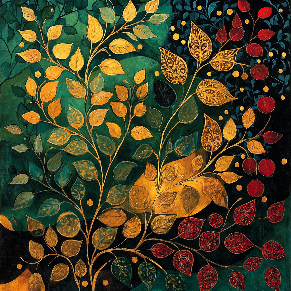 Gustav Klimt Inspired Botanical Melody Numbered Painting Kits