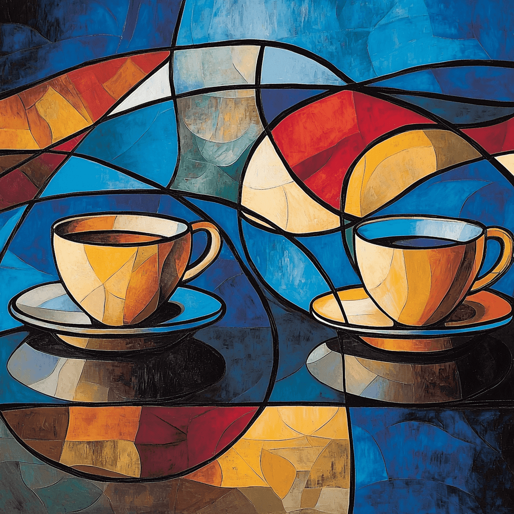 Pablo Picasso Inspired Cubist Caffeination Painting By Numbers Kit