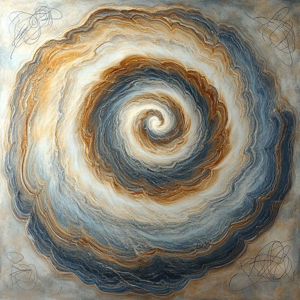Michelangelo Inspired Celestial Spiral paint by color