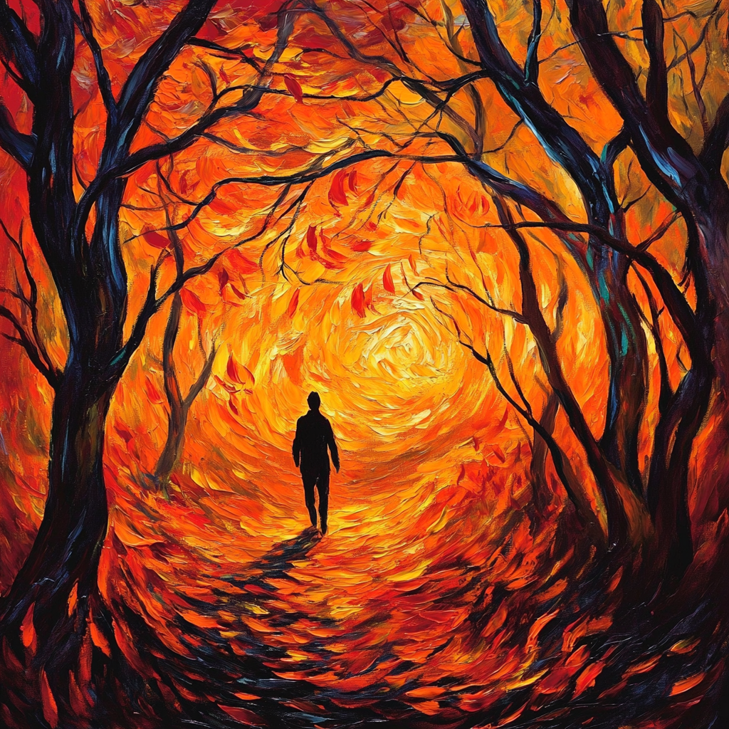 Edvard Munch Inspired Autumn Woods Painting by numbers kit