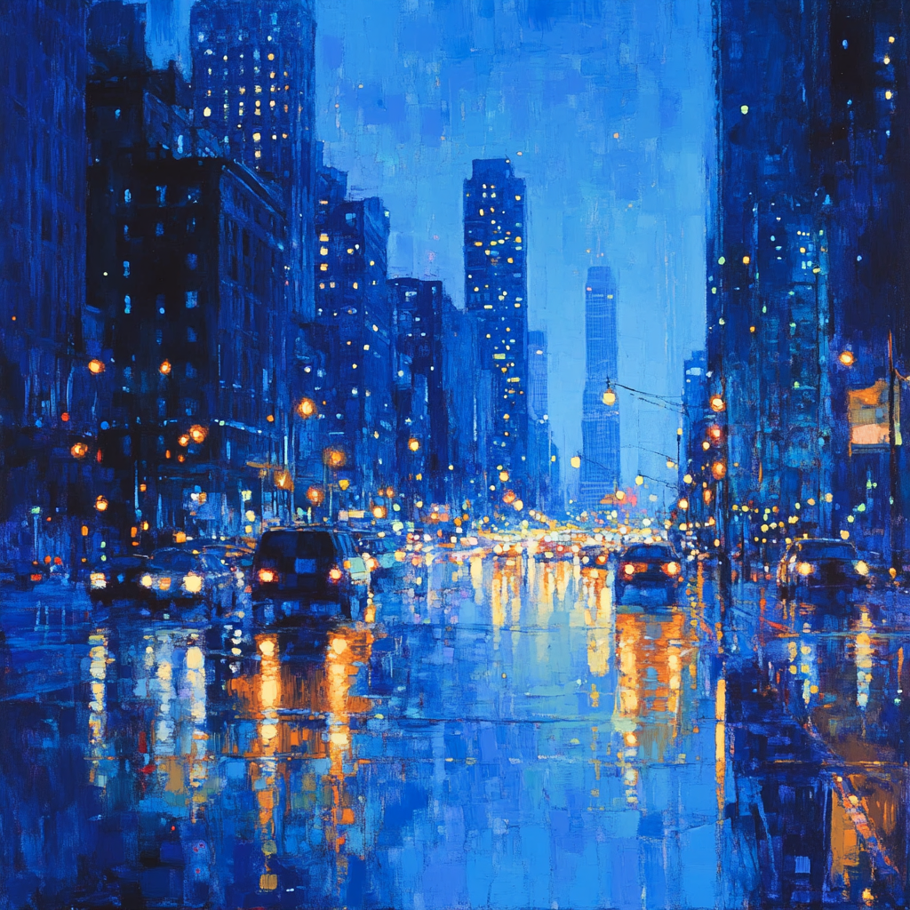 Edgar Degas Inspired City Lights Paint by numbers art