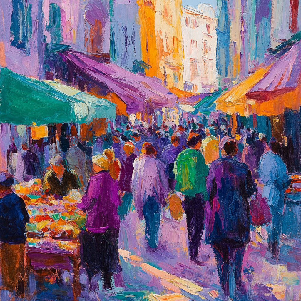 Marianne Von Werefkin Inspired Market Day paint by numbers