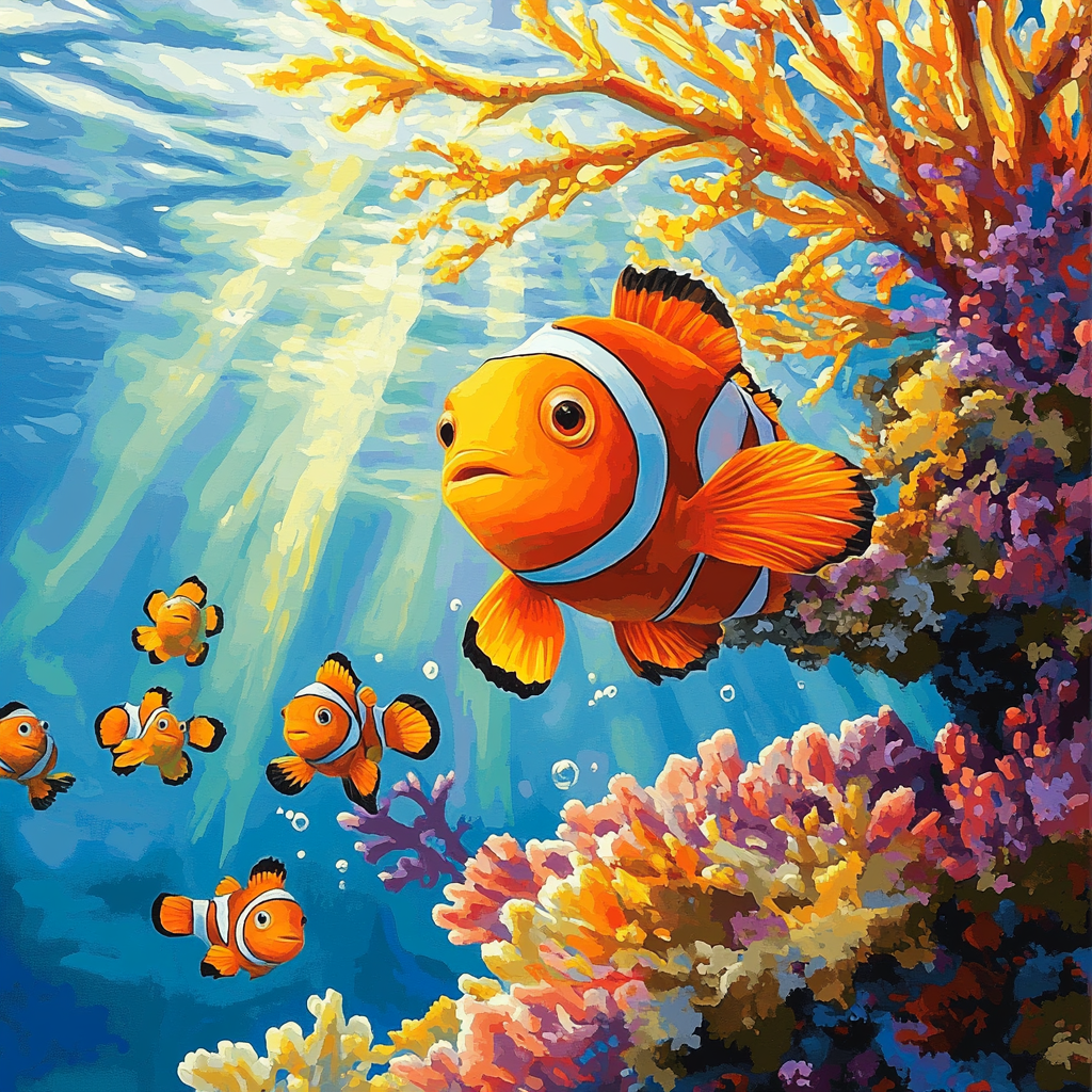 Nemo Coral Peek DIY paint by numbers