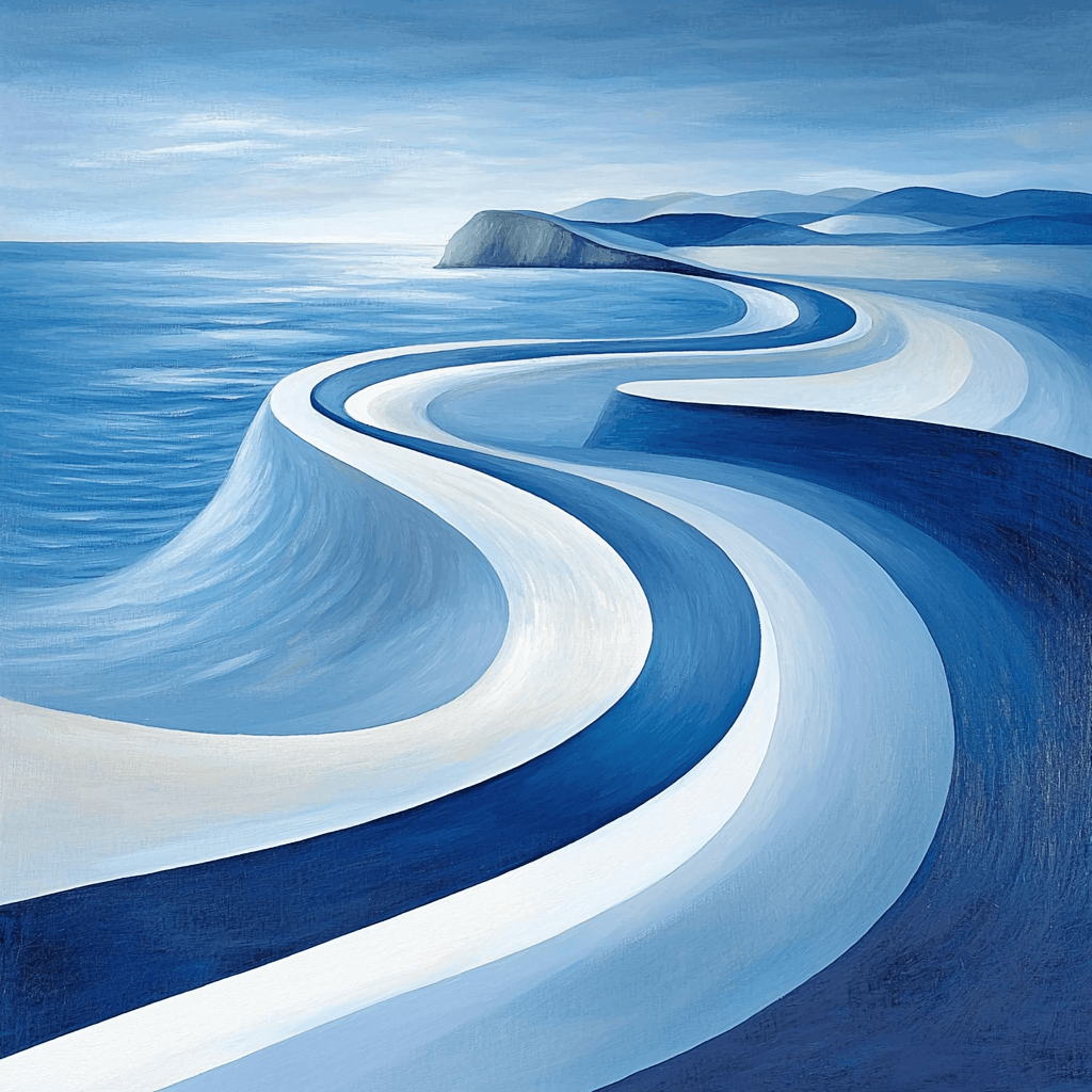 Barbara Hepworth Inspired Hepworth's Coastal Forms Paint By Numbers Kits