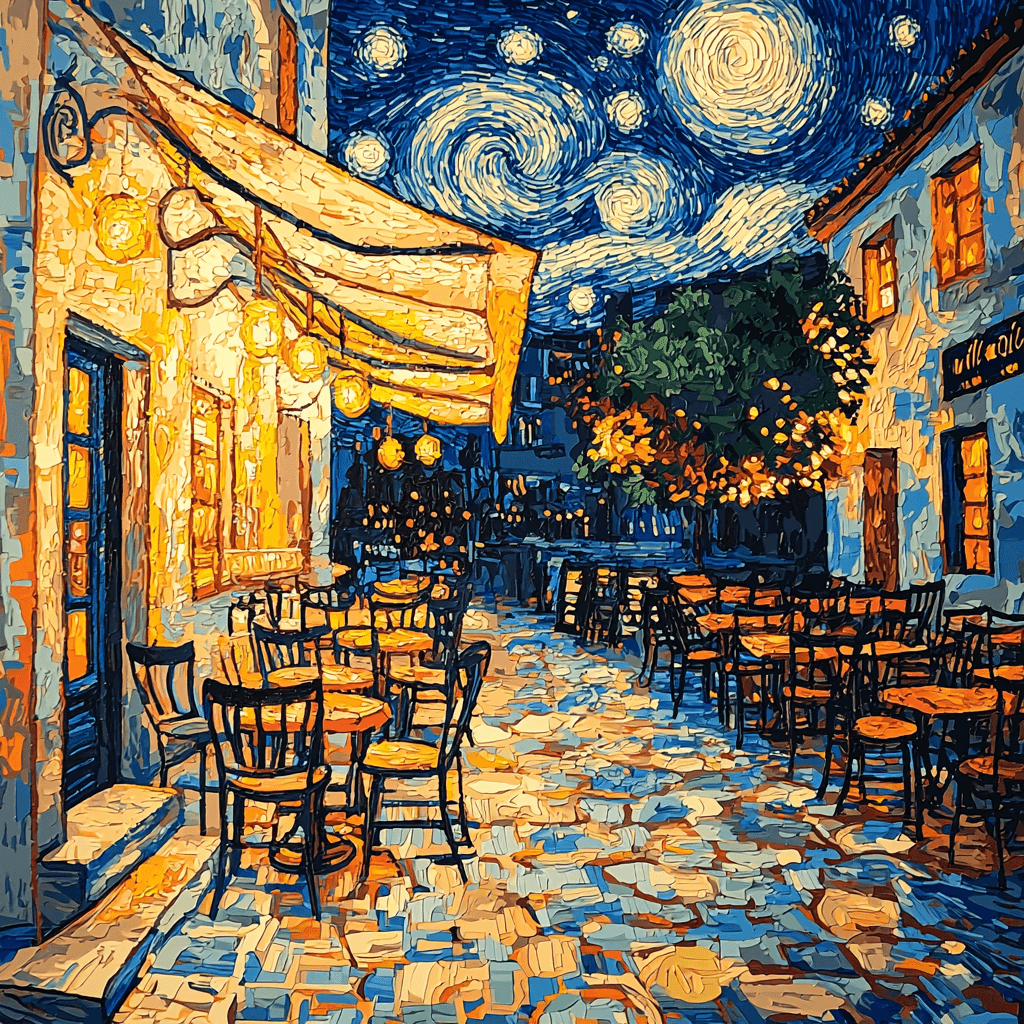 Vincent Van Gogh Inspired Café Vibes Paint By Color