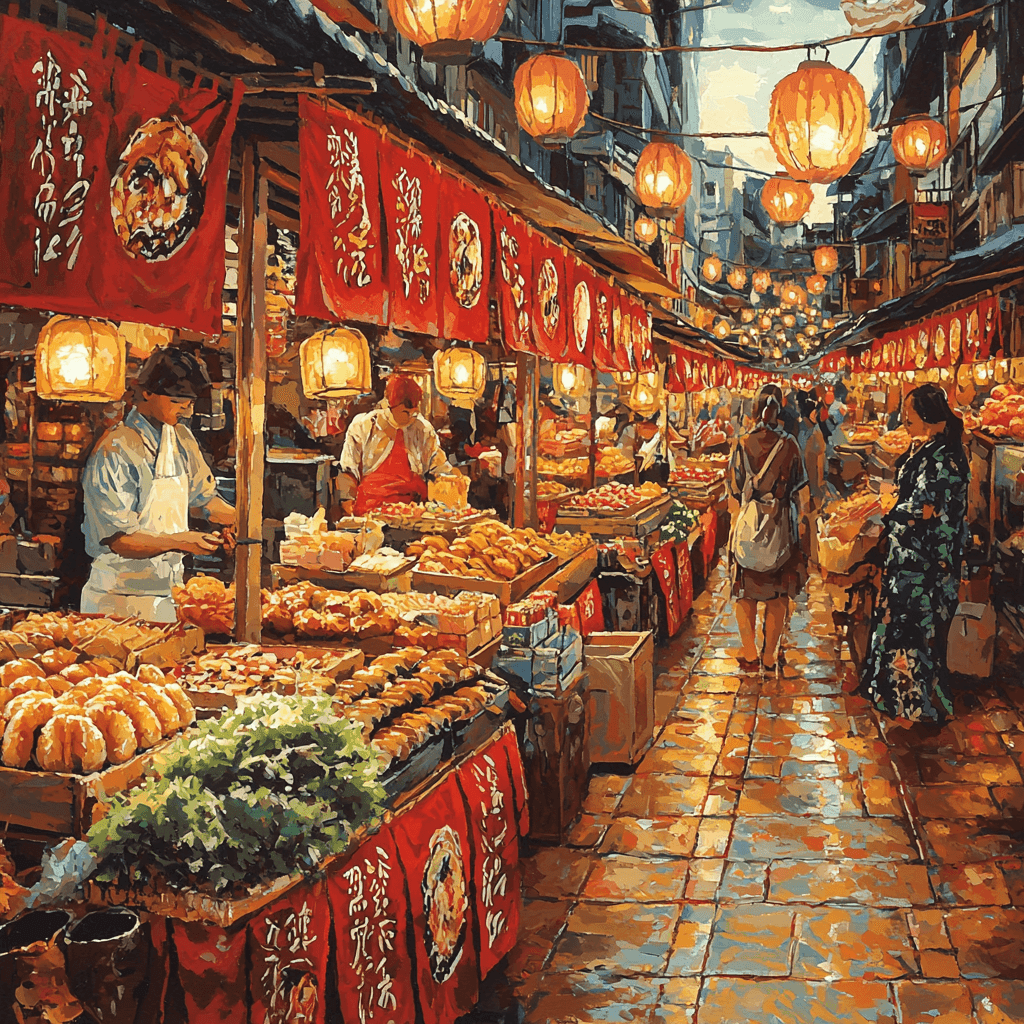 Fushimi Inari Market - Osaka Paint By Number