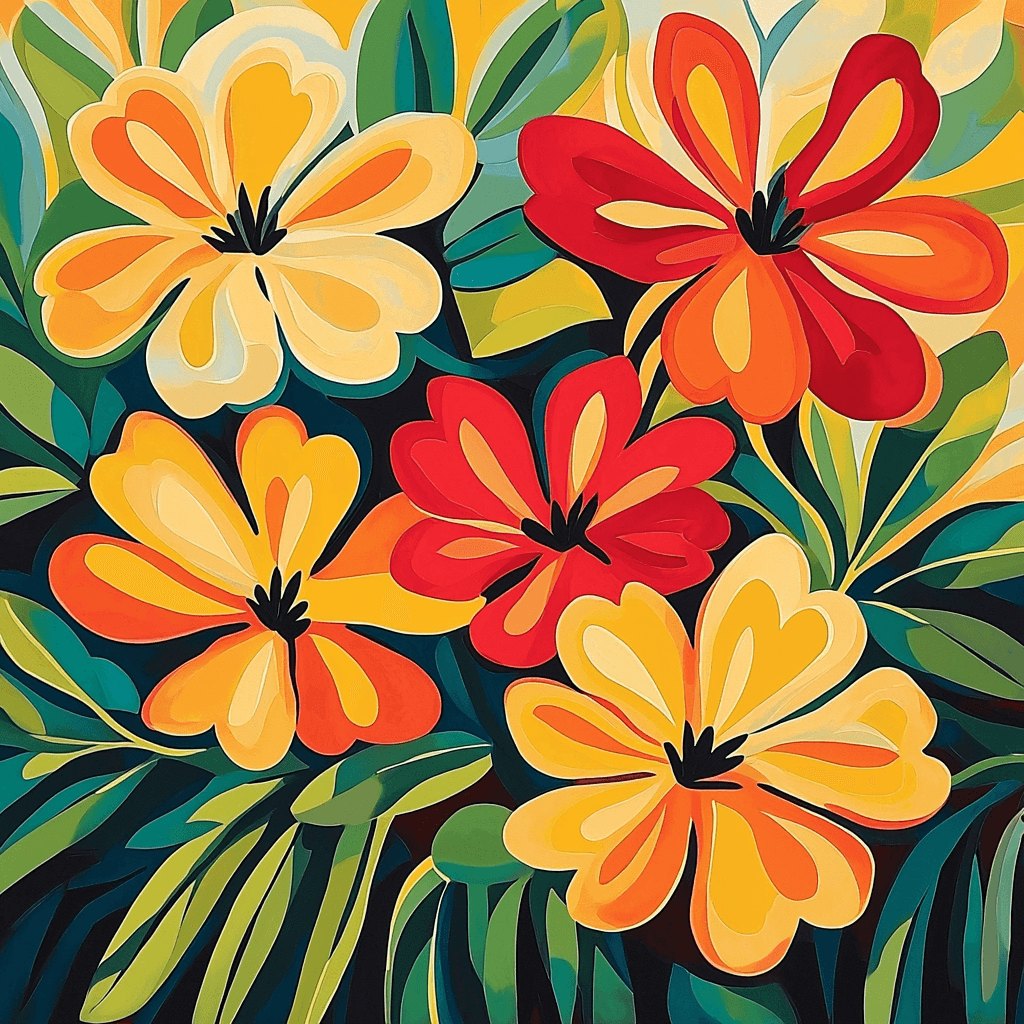 Henri Matisse Inspired Dancing Flowers In Bloom Paint By Numbers