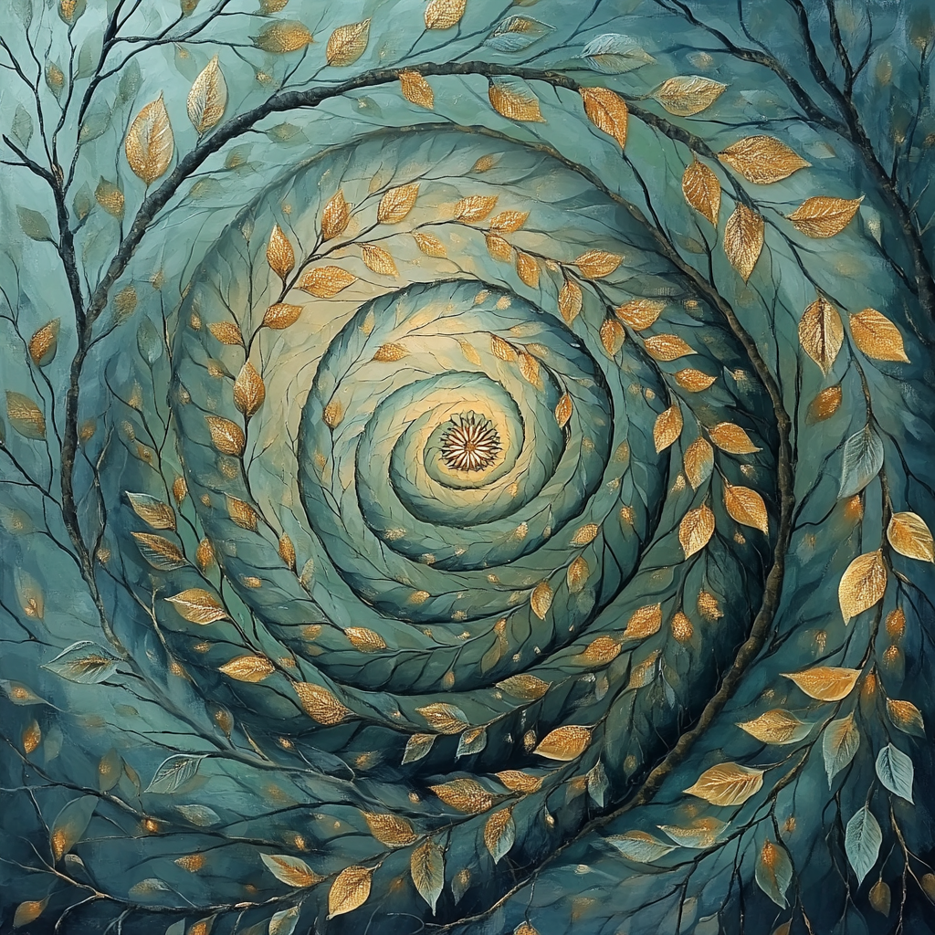Gustav Klimt Inspired Verdant Spiral DIY paint by numbers
