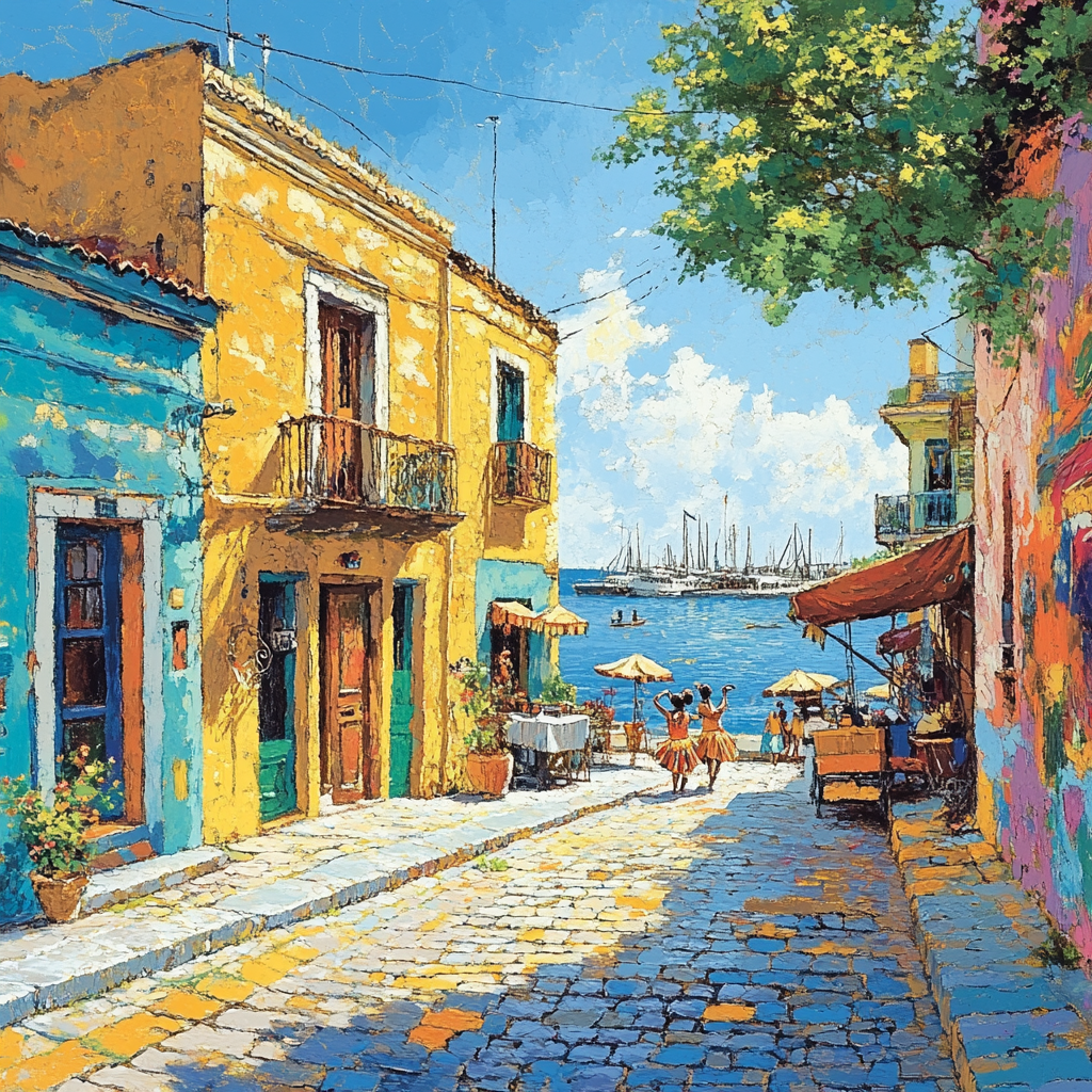 Colorful Houses Of Caminito Buenos Aires Argentina paint by numbers