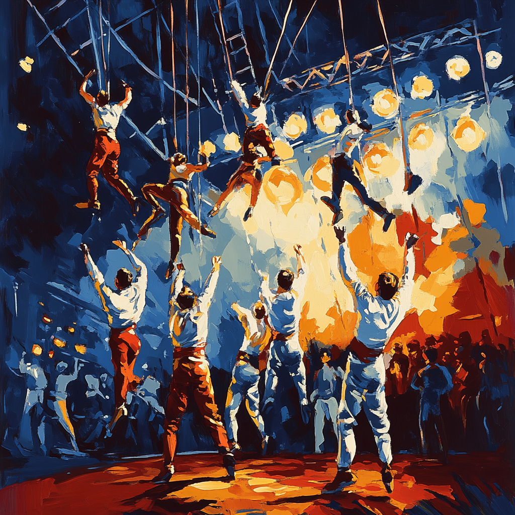 Henri Toulouse Lautrec Inspired Circus Performance Number painting
