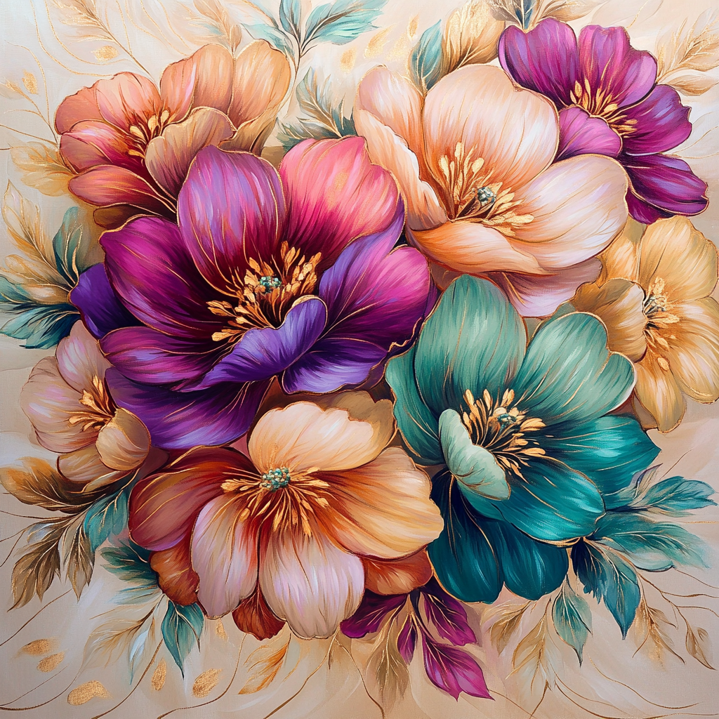 Michelangelo Inspired Fragrant Bloom Paint by numbers kits