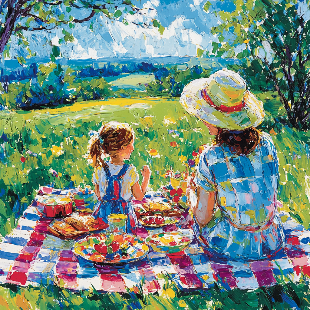 Summer Picnic Joy Painting Number Kit