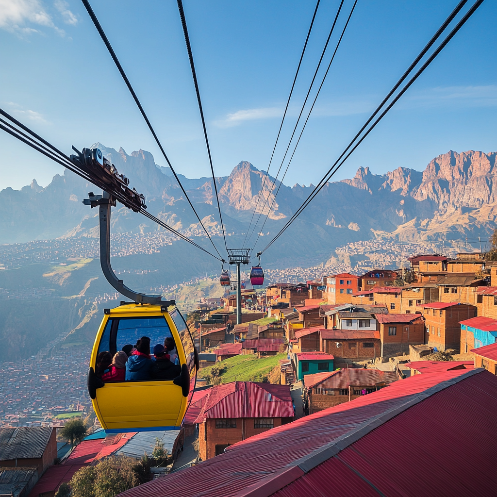 La Paz Cable Car Panorama – La Paz, Bolivia paint by color