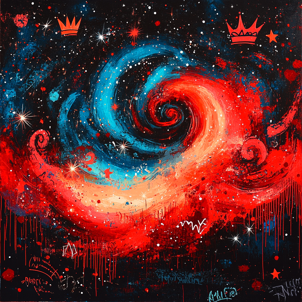 Jean-Michel Basquiat Inspired Cosmic Threads painting number kit