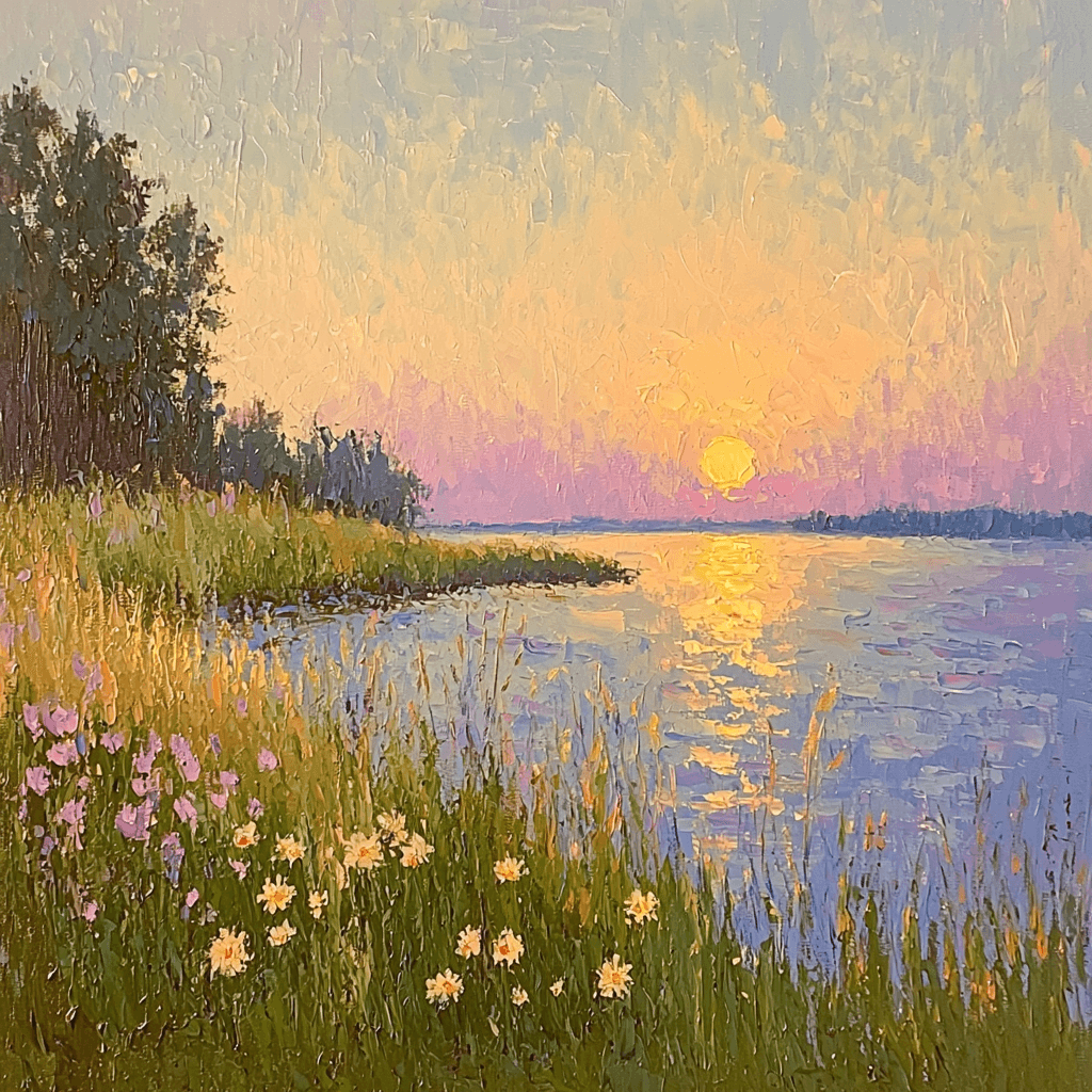 Claude Monet Inspired Monet's Enchanted Twilight Numbered Painting Kits