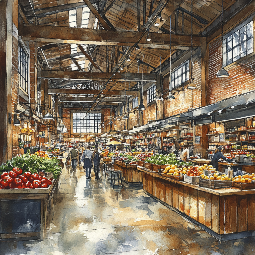 Gothenburg Riverside Market Hall Sweden DIY paint by numbers