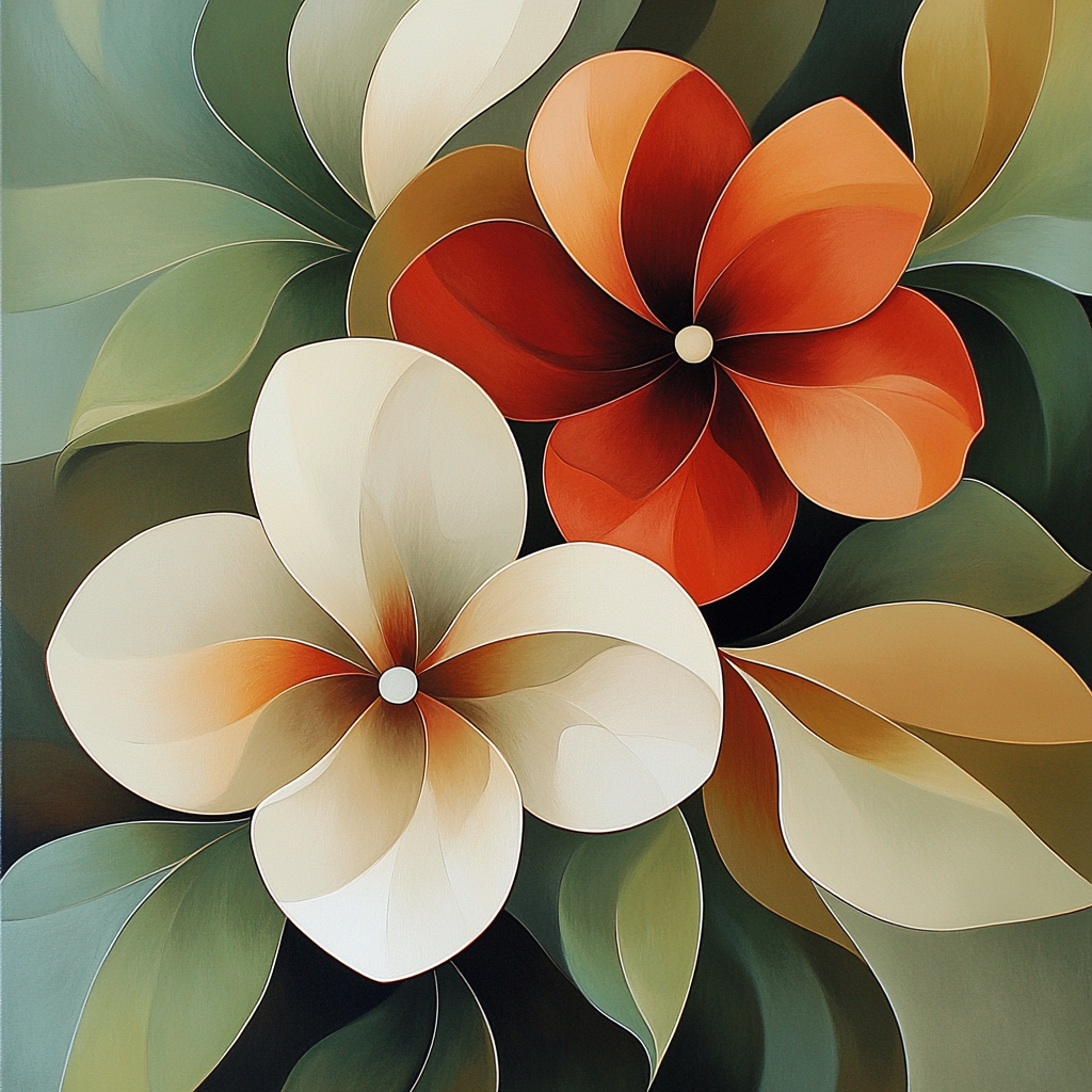 Georgia OKeeffe Inspired Desert Flowers DIY paint by numbers