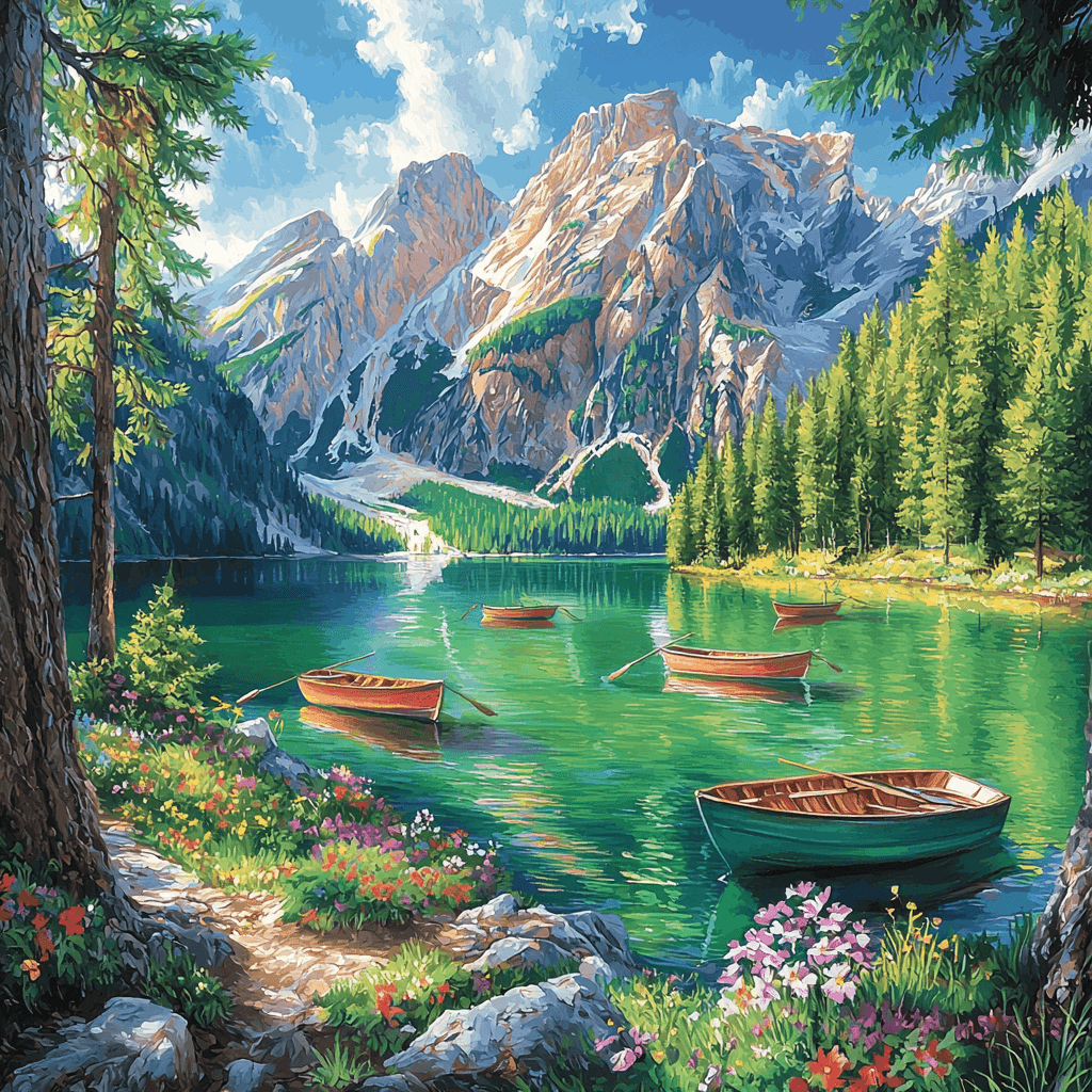 Lago Di Braies Paint By Number